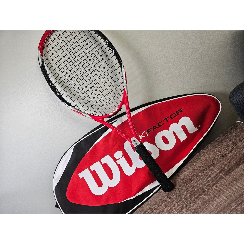 Wilson K Factor Kontrol Tennis Racquet 100 sq in 9.3oz Red Black with Case